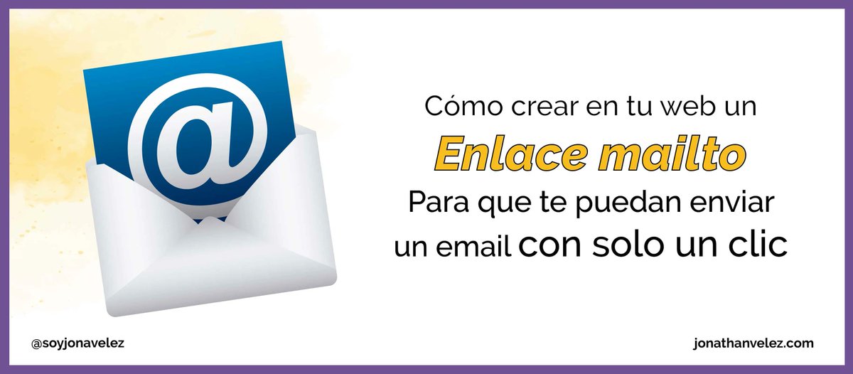 soyjonavelez's tweet image. ¿Quieres aprender a utilizar los enlaces mailto en HTML y hacer tu vida más fácil al enviar correos electrónicos desde tu sitio web?
Aprende a hacerlo en este post:
👉 i.mtr.cool/vsyohpsdoh vía @soyjonavelez
#HTMLlinks #webcodingtips #HTMLtricks