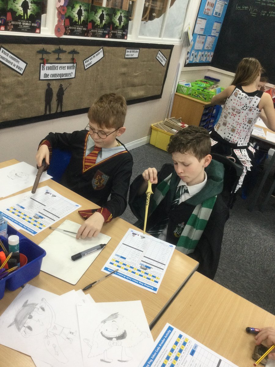 DeltaHighfields's tweet photo. The two houses have come together this morning, using their magic to solve our World Book Day maths challenge! @DeltaTrust_Org #harrypotter #slytherin #isthischeating https://t.co/lrRWlCgnSl