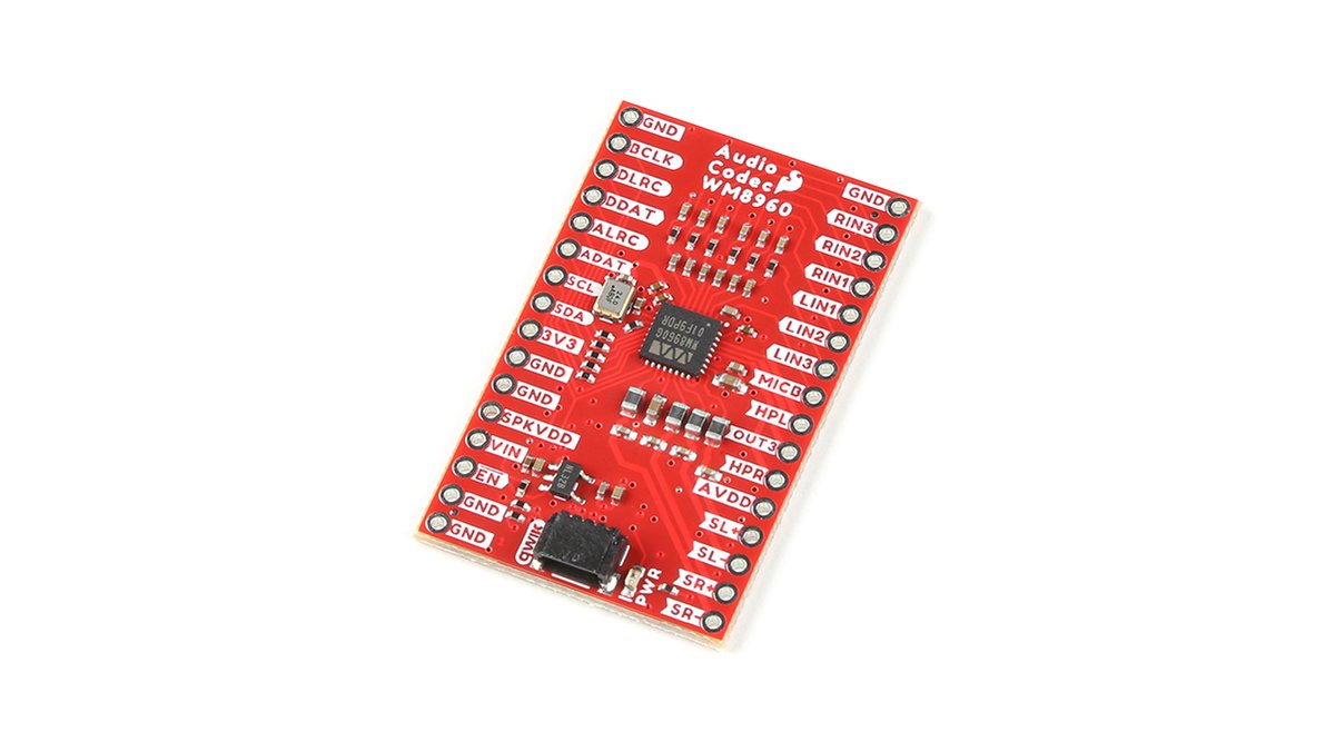 AntratekEurope's tweet photo. The Sparkfun WM8960 Audio Codec Breakout is a low-power, high-quality stereo codec with Stereo Class D amplifier. This audio codec is chock full of features. https://t.co/L3wH0qyNRa #DAC #audiocodec #ADC #I2S #iot #automation #arduino #VR #rapidprototyping #code #tech #technology https://t.co/dWtlfJnrgM