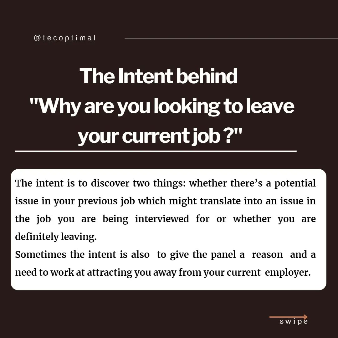tecoptimal's tweet photo. But as much as possible, endeavour to talk about what you’ve learned and gained in your current job and remember not to badmouth your employer.
○ Email tecoptimalonline@gmail.com or call/whatsapp 0506289451
#explore #tecoptimal #recruitment https://t.co/owsnZ03UwP
