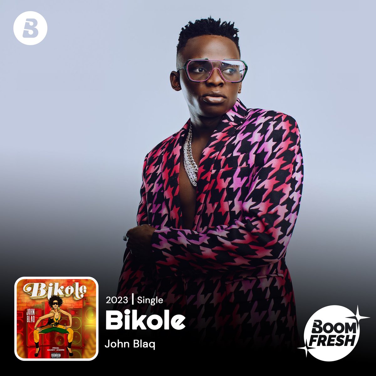 🚨BOOM FRESH🚨 Let's listen to some #Bikole, a fresh tune coming in from @JohnBlaqMusic Check it out on #boomplay