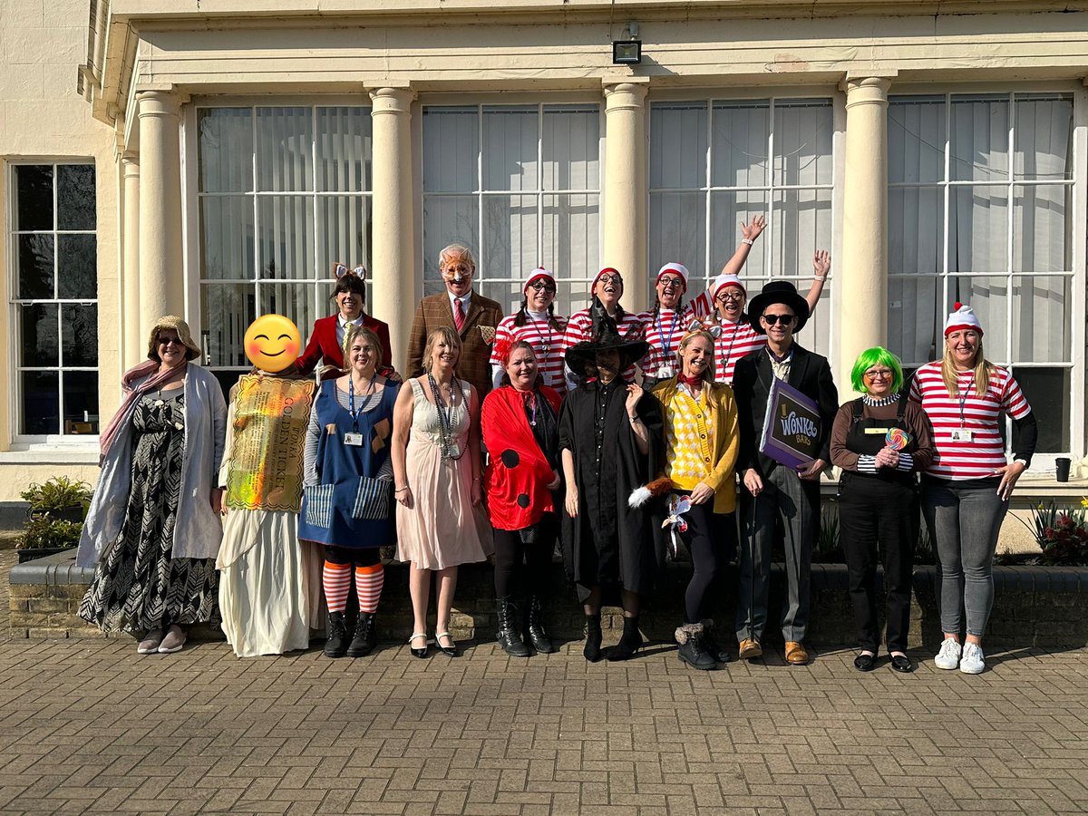NotreDameCobham's tweet photo. Senior #WorldBookDay activities will be happening this afternoon. In the meantime here are just some of our senior #teachersindisguise #IAmAReader 🌎📚😊📖 #bookcharacters https://t.co/IJ0wfkqzez