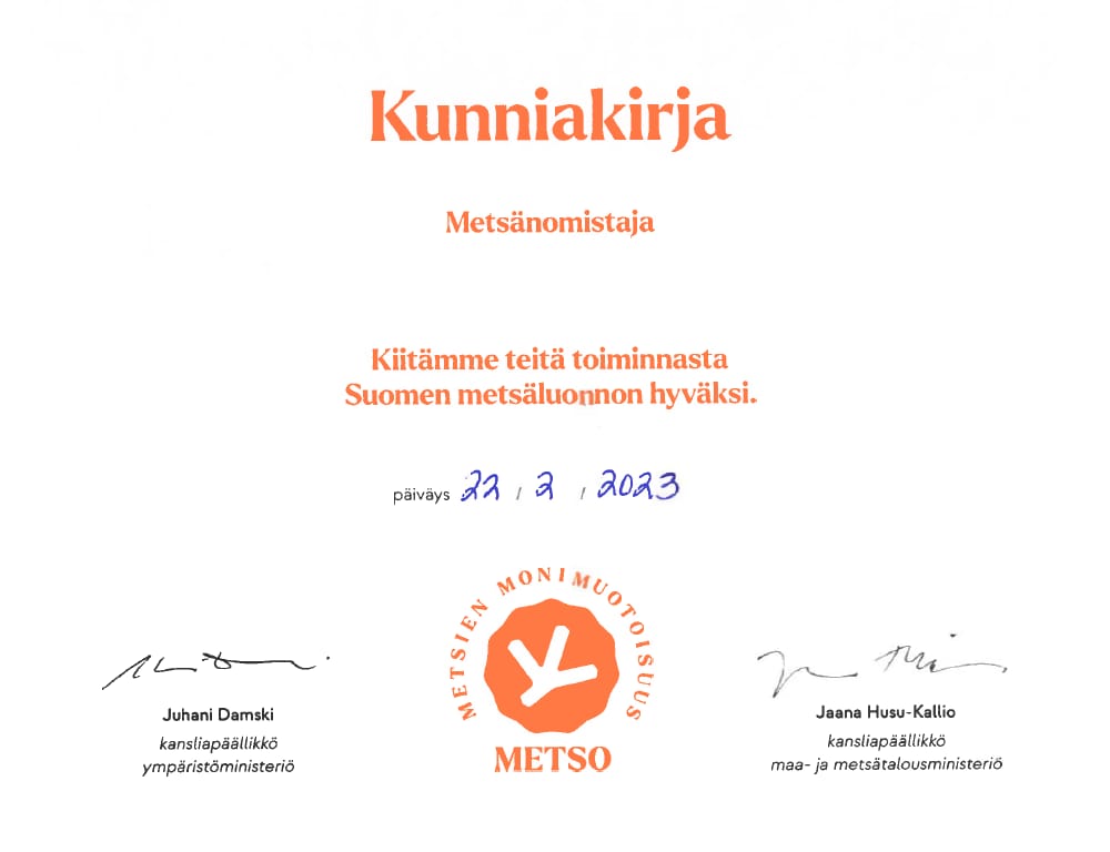 Tällaista palautetta Finsilvalle ministeriöistä. Kiitos <a href="/mmm_fi/">MMM</a> ja <a href="/yministerio/">Ympäristöministeriö</a> #metso