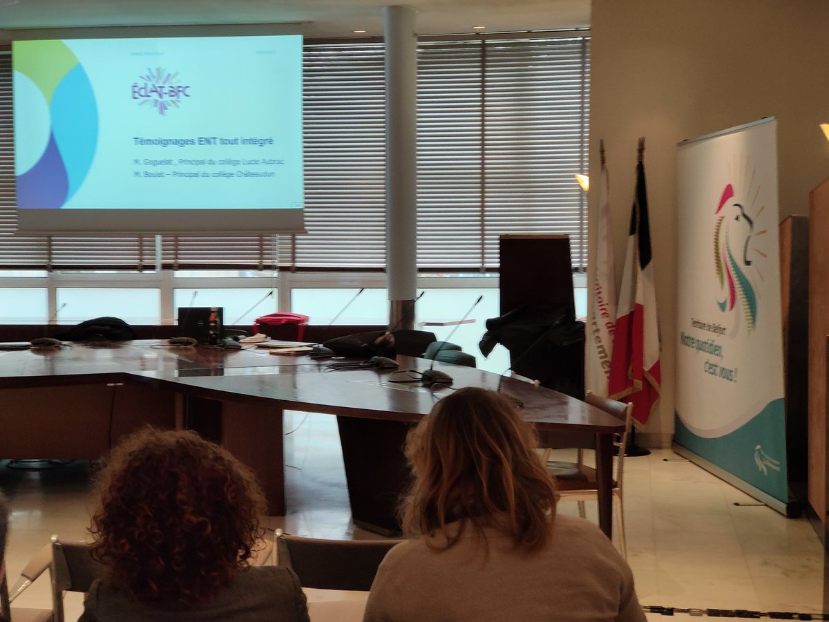 Rencontre aujourd'hui avec les collèges du Territoire de Belfort, échanges sur l'ENT régional #ECLATBFC, ses avancées, des ateliers, et des retours d'usage... Merci au <a href="/Departement_90/">Département du Territoire de Belfort</a>  <a href="/DrneBFC/">DRANE Bourgogne-Franche-Comté</a>