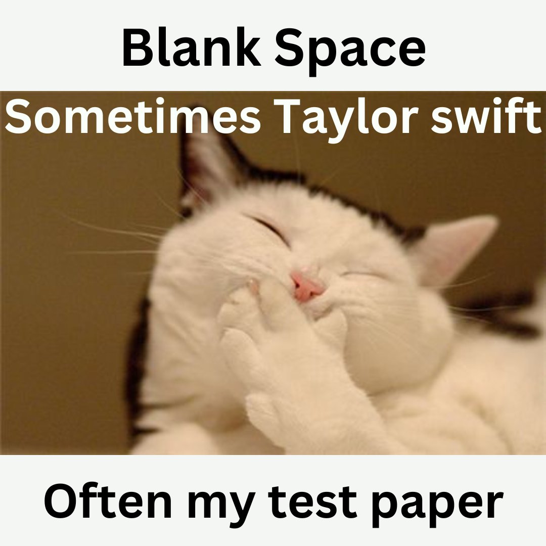 Iwantthatcat's tweet photo. Blankspace... Sometimes Taylor swift... Often my test paper๐น
That moment when you studied all night but still couldn't answer anything๐
Laugh now๐น Cry later๐ฟ
#passorfail #loltest https://t.co/G48QcaIRF5