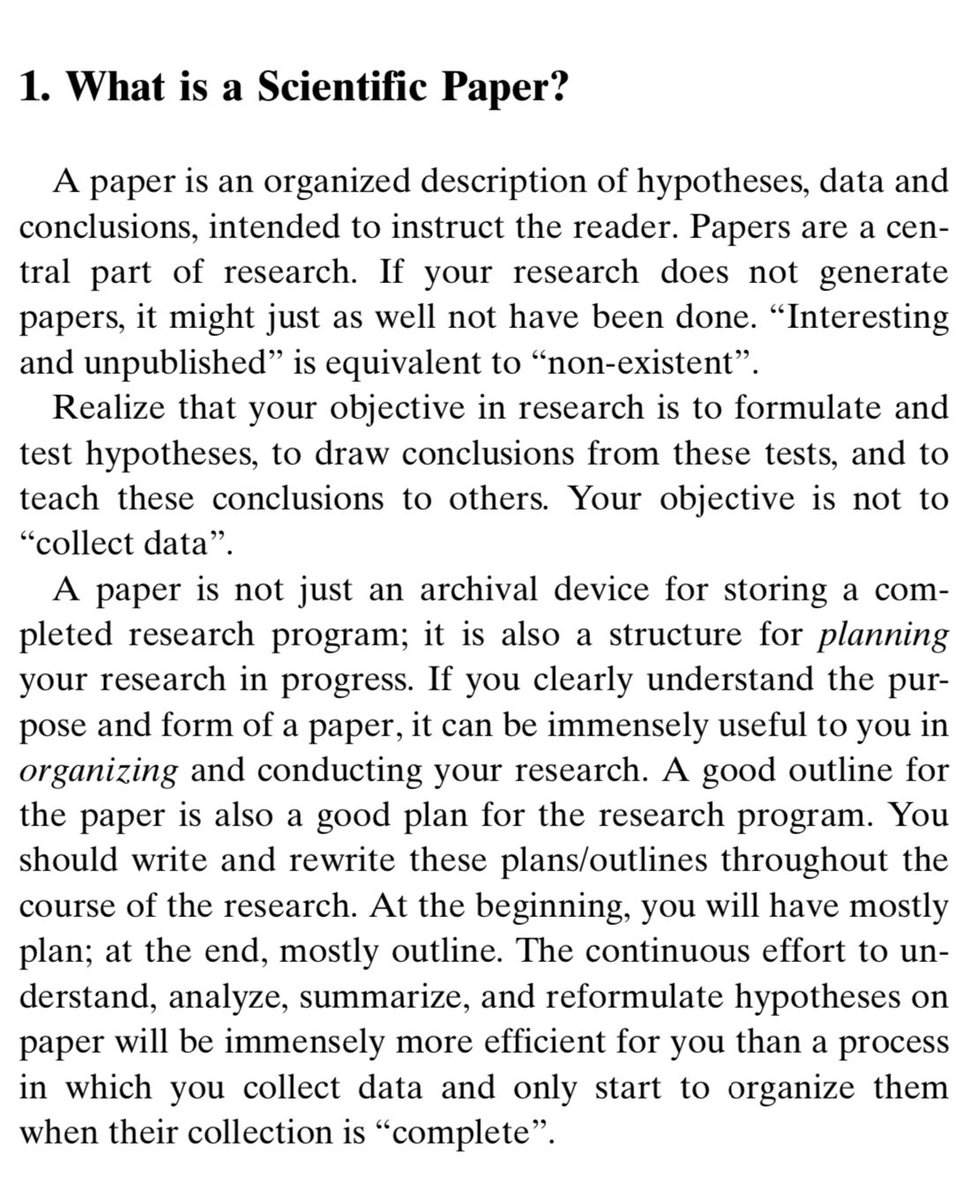 What is a scientific paper? Why do we write it? How? This 3-page handout, created by George Whitesides on 4 October 1989, offers practical answers. Strongly recommended for researchers of all ages. Whitesides' Group: Writing a Paper intra.ece.ucr.edu/~rlake/Whitesi…