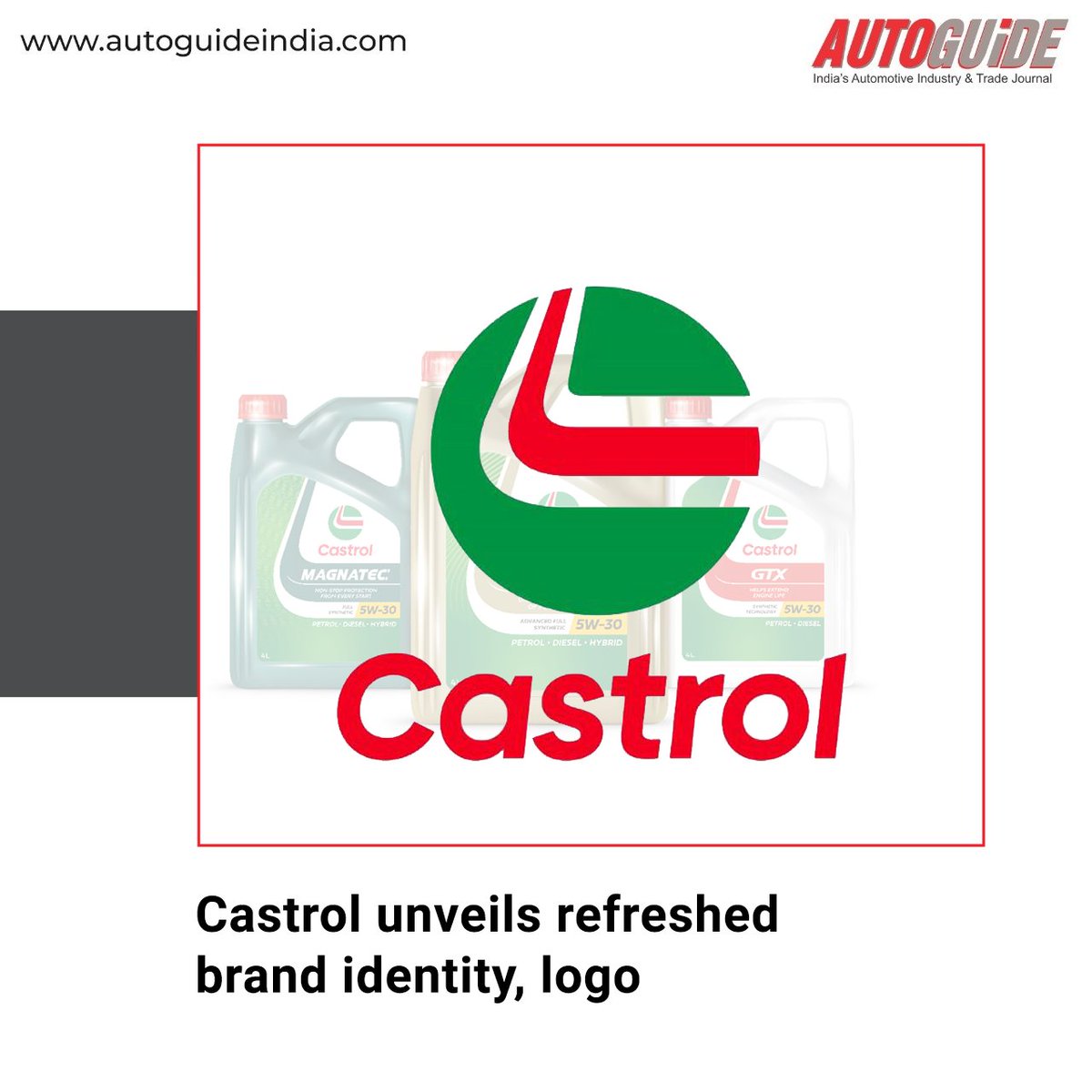Castrol unveils refreshed brand identity, logo.
Castrol,  part of the BP Group, on 28 February, unveiled its refreshed brand, including an updated look and feel. 
Read the full article: autoguideindia.com/new-launches/c…
#CastrolIndia #lubricants #BPGroup #refreshedbrand #Oilandlubricants