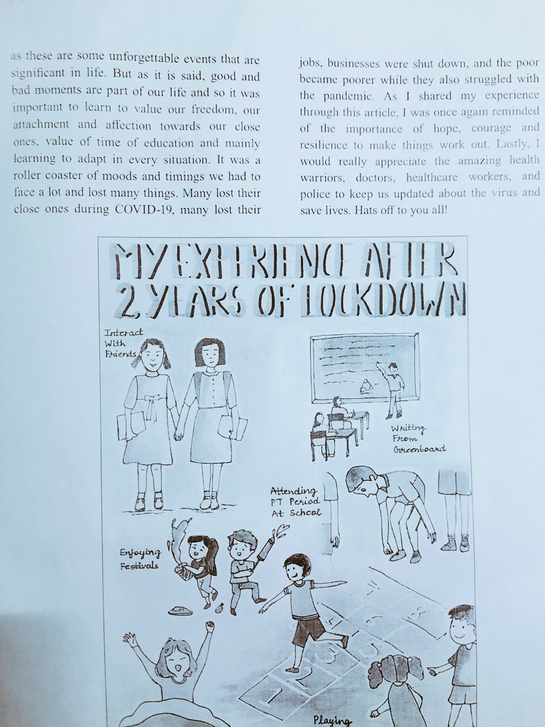 SKVNoorNagar's tweet photo. We are immensely proud that our student Zikra Rehman's article has been published in the third edition of @DCPCR's #ChildrenFirstJournal
Her article is a beautiful reflection of the resilience demonstrated by our students during the pandemic.
@gupta_iitdelhi
@Dir_Education https://t.co/Dvgz0efoHf