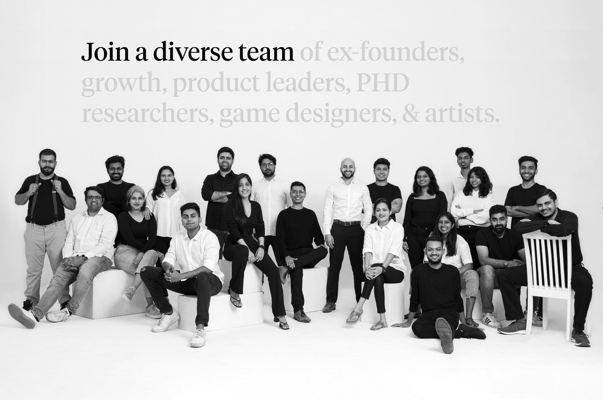 We're hiring across
-Tech
-Design
-Learning
-PM
-Finance
-HR
-Business
-Talent
-Community

Don’t care if you’ve worked for the biggest brands or have a degree from the fanciest university.

Want people who can bring their A-game to the table &amp; a passion for making a difference.