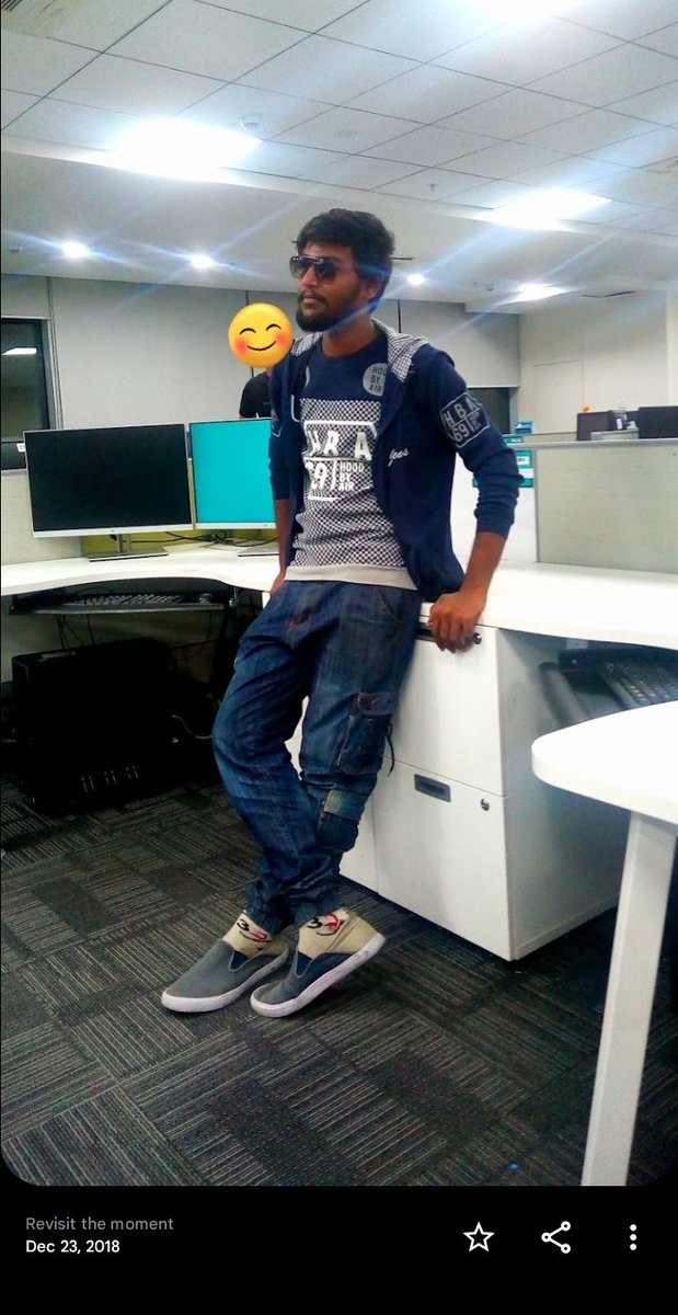 Pilla baccha me in office 😅
 2018 lo  Racha Racha chesi minganu office lo
Appudey 5 years ipoyay simple ga 🥹 missing those days ☺️
#Throughback #office