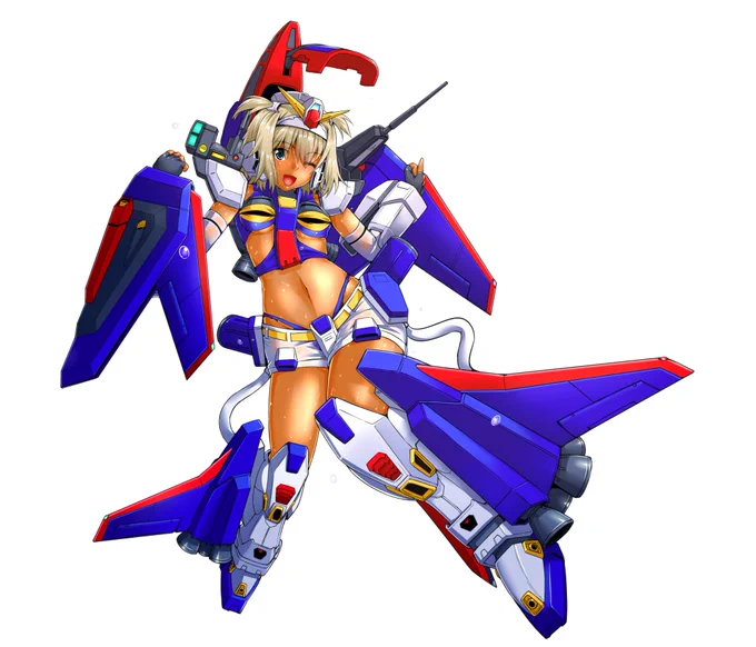 F90P装備MG化祝ということで綾風 皐月さん のF90MSガール本に寄稿させていただいたF90P装備っ子です。ウェーブライダー形態でのシールドの隙間のせで大気圏突入の度にこんがり小麦肌なイメージでしたがなんとMGではシールドの隙間がちゃんとガードされているのですね・・・! 