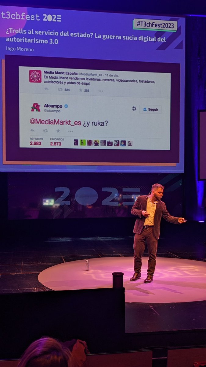 IagoMoreno_es's tweet photo. Las dictaduras del siglo XXI recurren al reclutamiento masivo de cuentas trolls como un arma represiva y desinformativa:.

Hoy tuve el placer de hablar de State Sponsored Trolling en #T3chFest2023, ahondando en el papel de los memes como herramientas de propaganda. https://t.co/NIfpQBTmSD