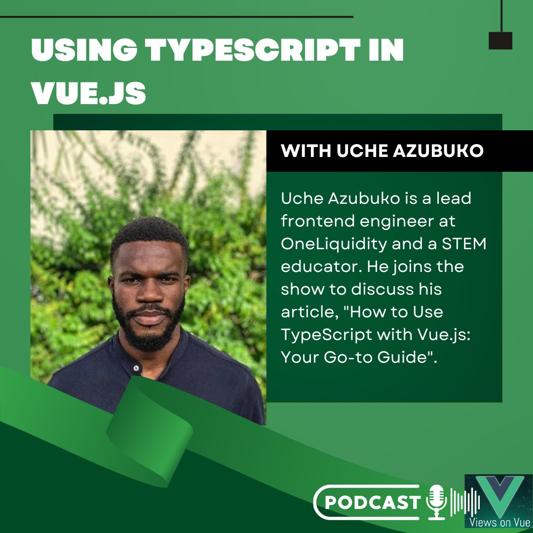 viewsonvue's tweet image. Check out this week's episode of #ViewsonVue with @UcheAzubuko
#Vue: Using TypeScript in Vue.js
rfr.bz/t5kmt42