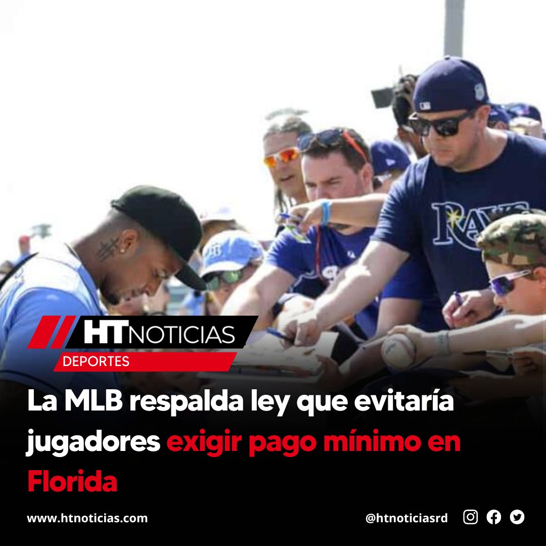 htnoticiasdo's tweet photo. ⚾️| #HTDeportes | La MLB respalda ley que evitaría jugadores exigir pago mínimo en Florida.
Más información ➡️ https://t.co/vqi3SbLUac
#htnoticias #htnoticiasrd #htredes #ley #MLB #beisbol #Deportes #Florida
https://t.co/mVua28znP3 https://t.co/Q2LFwc8Onm