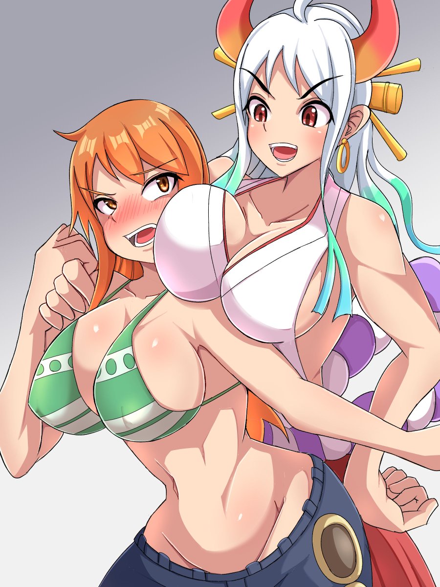 ワンピースよりナミとヤマト。

ヤマトって力加減ができなさそうだなって
思ったのこんな場面もあると・・。

pixiv(セリフ差分あり)
https://t.co/czpGvms27y
#イラスト 