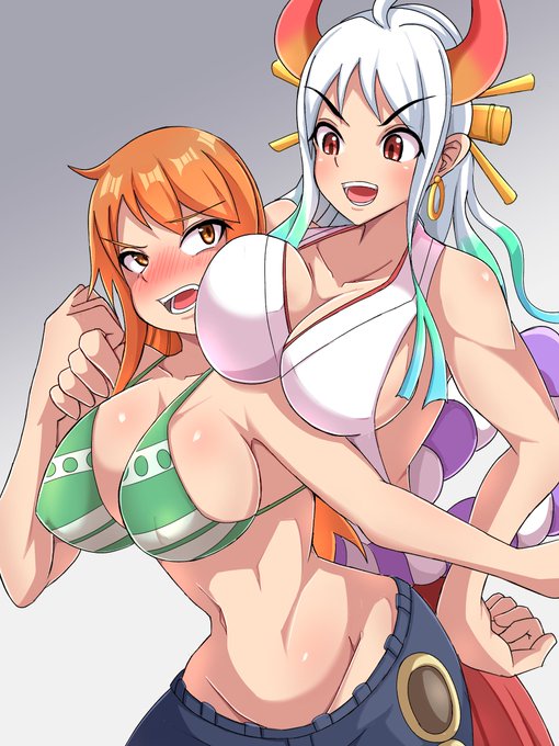 ワンピースよりナミとヤマト。

ヤマトって力加減ができなさそうだなって
思ったのこんな場面もあると・・。

pixiv(セリフ差分あり)
https://t.co/czpGvms27y
#イラスト 