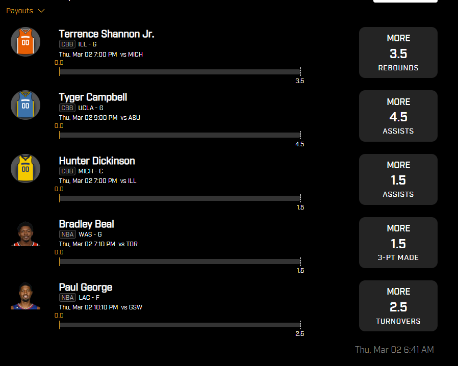MathWinsBets's tweet image. Another morning PrizePick to start the day off right! How do you not take the O4.5 ast for Tyger! #OddsJam #MathWins #sportsbettingpicks