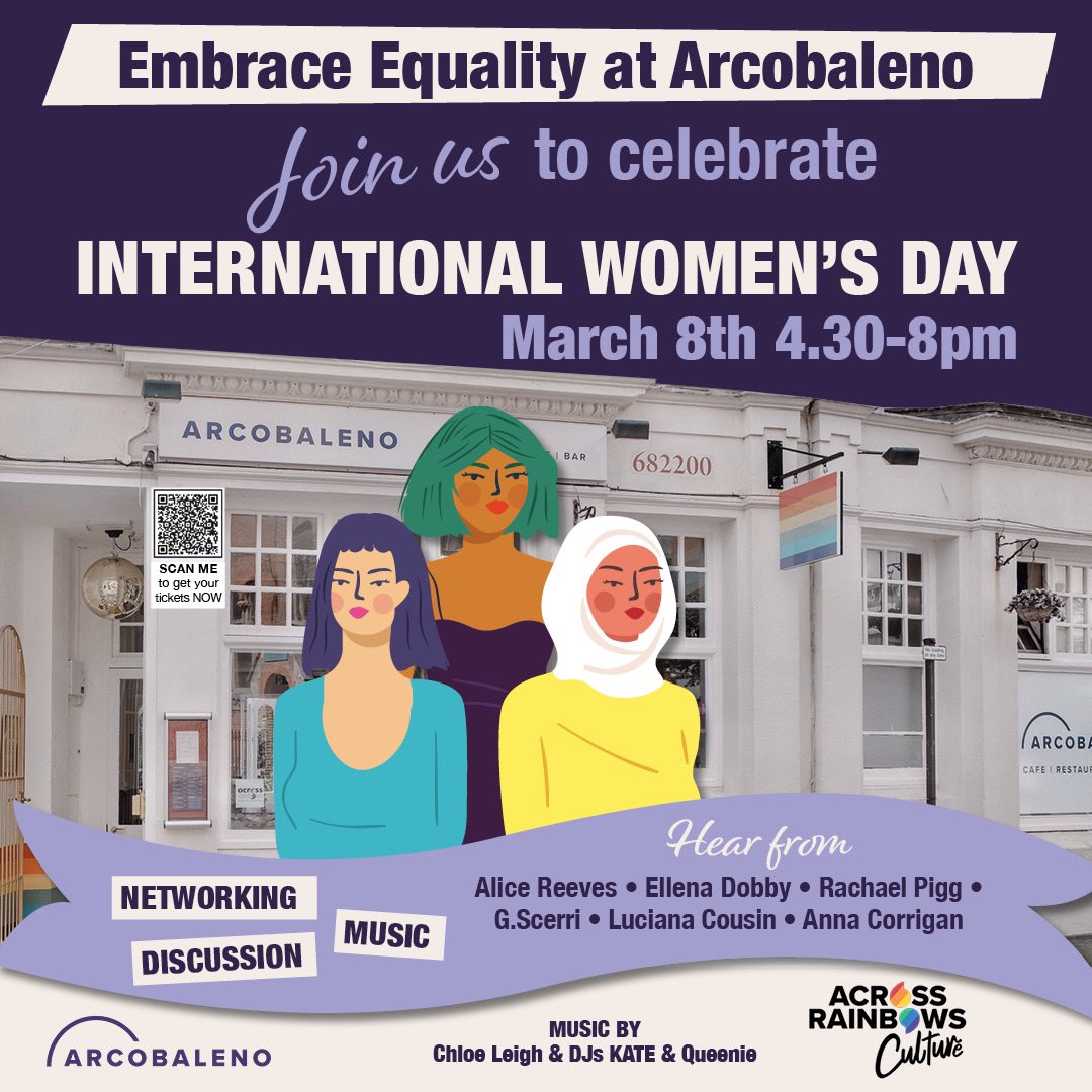 Join us at Arcobaleno on March 8th for International Women’s Day.

We have an amazing lineup of incredibly inspiring women who will be speaking and opening up a discussion session.

Join us from 4:30-8pm!

#IWD2023 #InternationalWomensDay #InternationalWomensDay2023