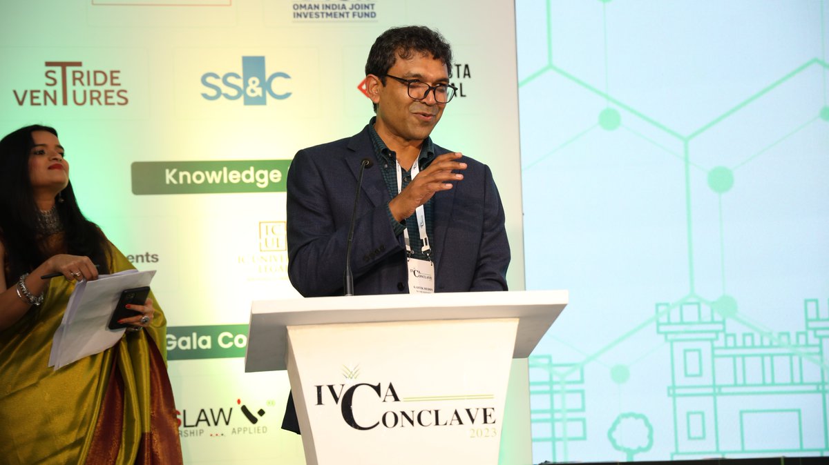 IndianVCA's tweet photo. At the #IVCAConclave, the closing address was delivered by @BKartRed, Co-founder and Managing Partner, @BlumeVentures, &amp; Chairperson, @IndianVCA.

We express our thanks to Karthik Reddy for sharing those words of wisdom and motivation with us. https://t.co/YCvl0Dh0K3