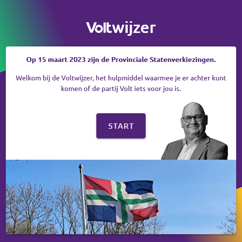 Om jou te helpen met je stem op 15 maart lanceert Volt Groningen een eigen stemhulp: de Voltwijzer!

<a href="/DassenLaurens/">Laurens Dassen 👋</a> probeert hem al even uit. Kom er achter of Volt bij jou past:

Voltwijzer.nl
