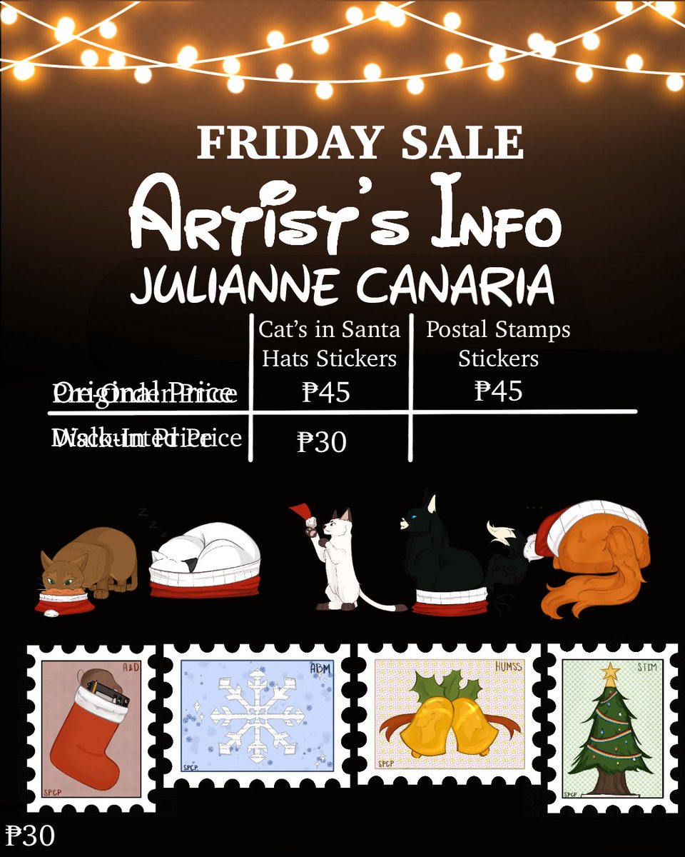 AD_SPCP's tweet image. It&apos;s not yet over! 🥳 

You have ONE more day to grab your products from Sl-A&amp;amp;D with all the items being 30% off! Don&apos;t forget... tomorrow is the last day of selling so ho ho ho! 🎅 Treat yourself with Sl-A&amp;amp;D&apos;s amazing products 

✒️: Jaina Stine