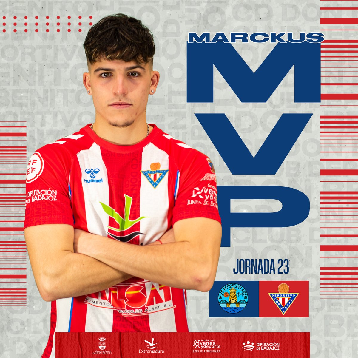 🙌🏅 ¡¡El #MVP indiscutible del partido #CoriaDonBenito es para el autor del gol de la victoria ▶▶▶ Marckus!!

😎¡Enhorabuena <a href="/Marckuss10/">Marckus10</a> !