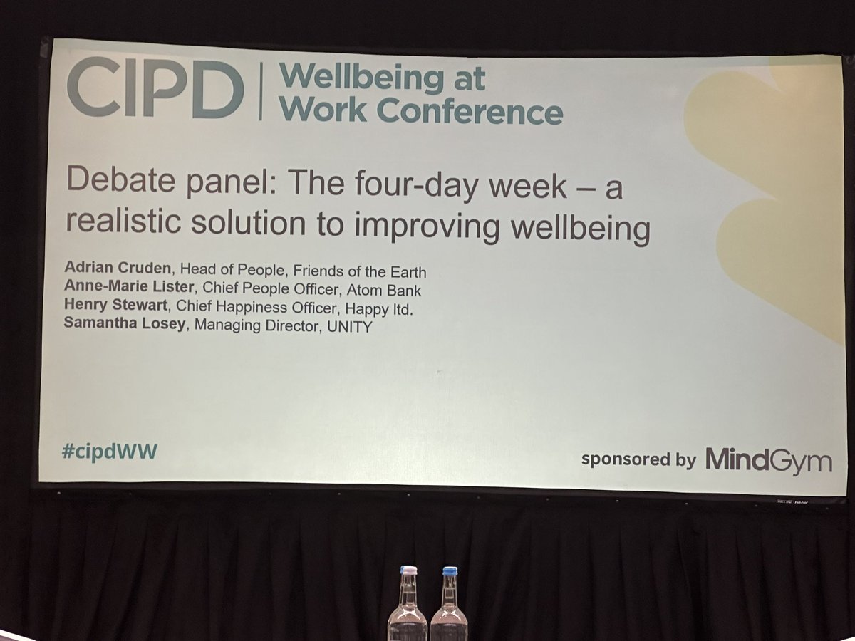 Really interesting to hear from a panel about the four-day week and the journey their organisations went through to implement. Some great Benefits and workable challenges. 🤔😀

@CIPD @CIPD_Events #cipdWW #fourdayweek