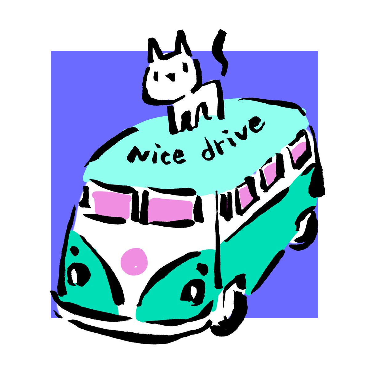 s_zono's tweet photo. NICE DRIVE
ドライブを楽しもう
#ワーゲンバス
#NICEDRIVE
#ネコ
#cat
#VolkswagenType 2
#Volkswagen
#poster
#風刺画
#Sticker
#ポスター
#illustration
#illust
#art
#design
#poster https://t.co/pVa2rMExha