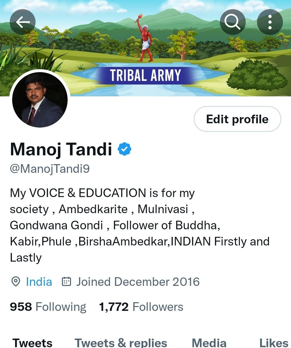 ManojTandi9's tweet photo. Today my Twitter Handle get @premiumbusiness , Thanks to @Profdilipmandal ji , @IpsDangi ji , @HansrajMeena ji &amp; @YashMeghwal ji for your guide .
#Johar #Jaibhim 
Now I can rise voice of my society better &amp; better from earlier .
@Sumitchauhaan https://t.co/bo2ByaXOOJ