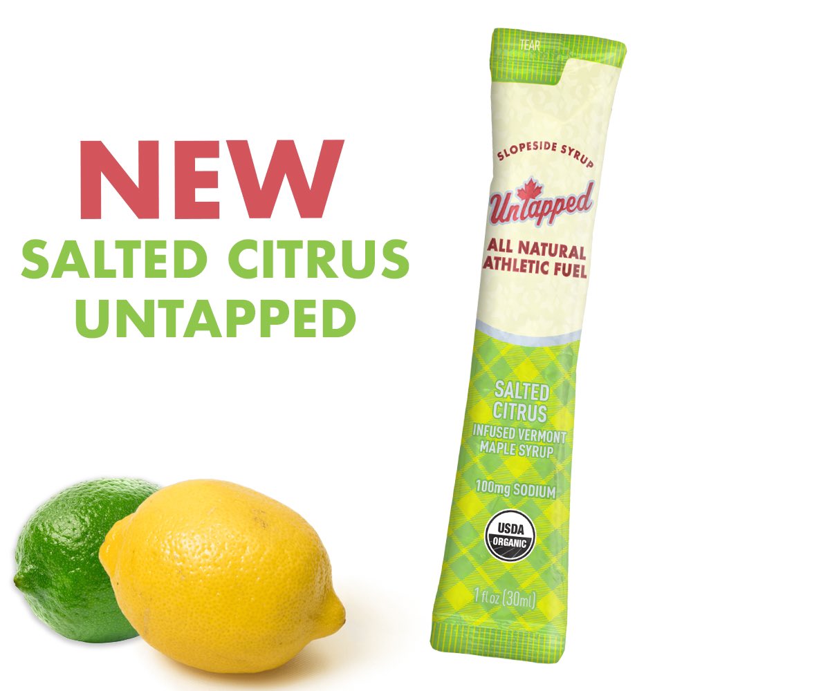 Salted Citrus UnTapped is the delicious combination of pure Vermont maple syrup, organic lemon + lime juice, and sea salt. Salted Citrus UnTapped contains 100mg of sodium, which is even more than found in the rest of Salted UnTapped lineup. Check it out! untapped.cc/product/salted…