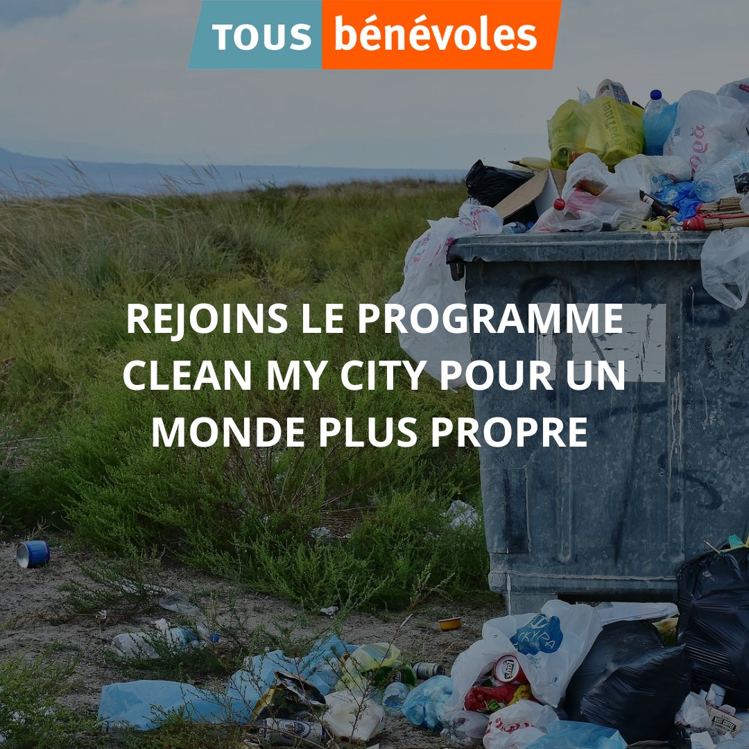 TousBenevoles's tweet photo. 🚮 MISSION RAMASSAGE DE DÉCHETS 🚮

Tu veux agir pour une ville plus propre et l'écologie ?

Tu as moins de 25 ans ?

Le 16 mars, partout en France, l'association @CEBIJE organise un nettoyage de ta ville.

Rejoins le programme Clean My City:
https://t.co/vlhEtgHGAd https://t.co/tcM6SimTaj