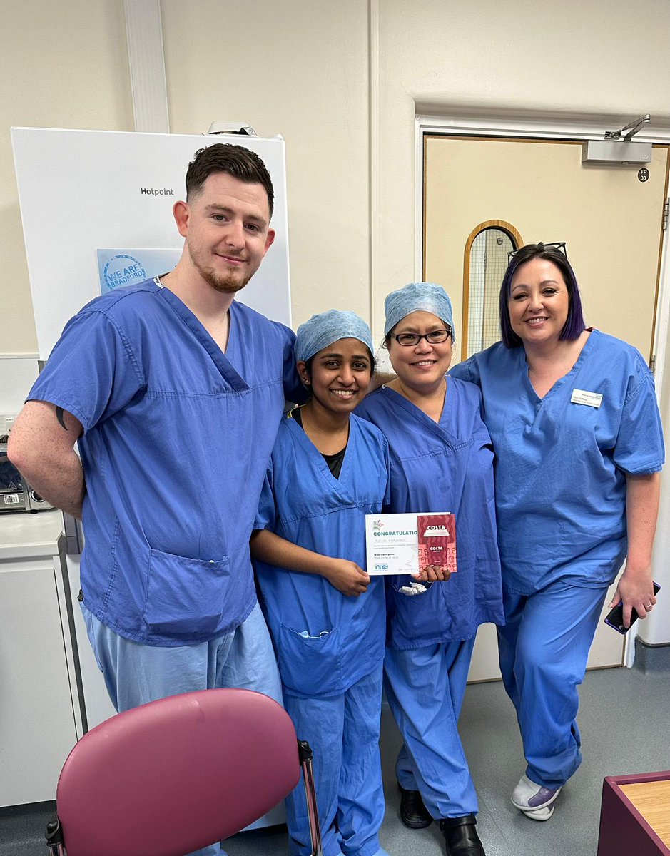 Meet Fifya, theatres 🌟 of the month. She joined us 12months ago from India, 6 months post qualification. She has grown and flourished personally and professionally since her arrival. She may be small but she is mighty! <a href="/BTHFT_OTS/">BTHFT_OTS</a> @Mel_Pickup <a href="/karendawber/">Prof Karen Dawber 🌈</a> <a href="/_Sajaz/">Saj</a> @WillGriffithsRN