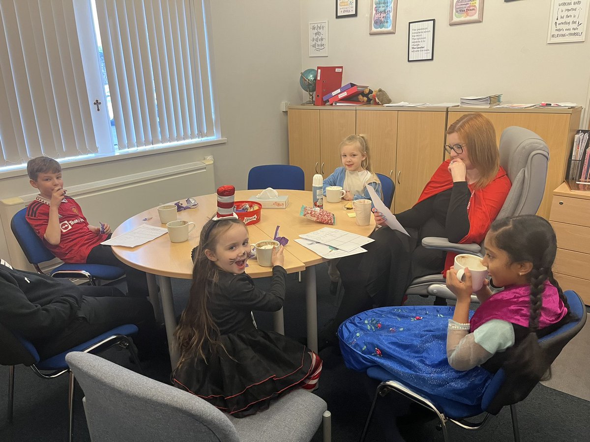 StMarysHalifax's tweet photo. Last weeks 100% attendance children enjoying a hot chocolate. @BPS_Trust #schoolattendancematters #catholic #SAM100% https://t.co/9vjTZKCjo0