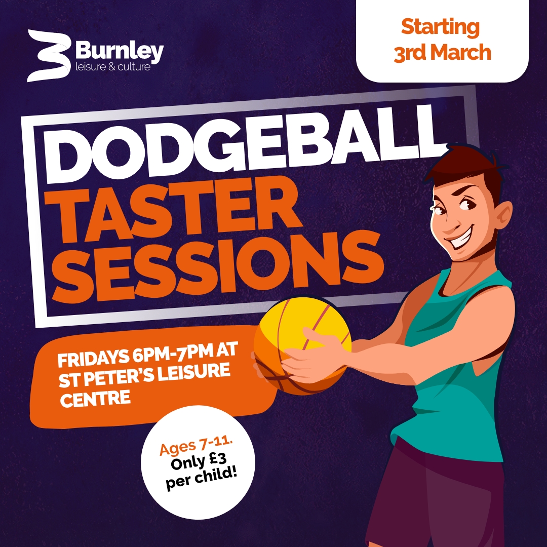 BurnleyLeisure's tweet photo. Duck, deflect, dive, and dodge at our Glow in the Dark Dodgeball sessions 🌟

Suitable for ages 7-11, these 1-hour sessions at St Peter’s Leisure Centre (6-7pm) will keep your child active and entertained.

Please email info@blcgroup.co.uk to find out more. https://t.co/dUqWbkmuZ7