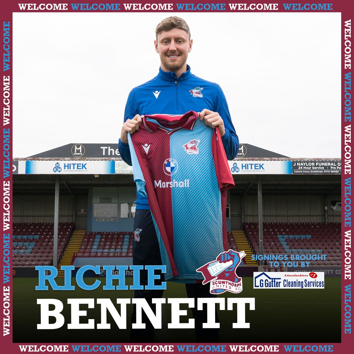 ✍️ LOAN SIGNING: Scunthorpe United is delighted to welcome 6ft 4in forward Richie Bennett on loan from Barrow until the end of the season 👉 scunthorpe-united.co.uk/news/2023/marc…

#UTI #IRON