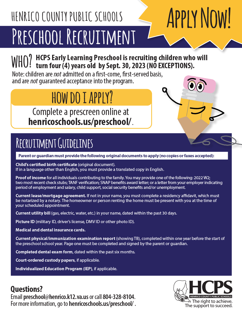 Henrico Schools on Twitter "Applications are now being accepted for