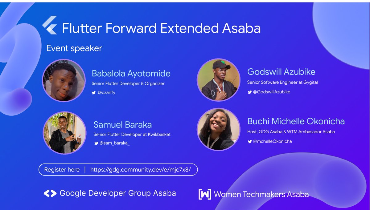 flutterInDelta's tweet image. The future of app development is here!  Want to discover how Flutter is changing the game? Join us as we explore the latest updates and advancements in Flutter.

Get ready to take flight with us this Saturday at #GDGAsabaFlutterForward 

Register here: gdg.community.dev/e/mjc7x8/