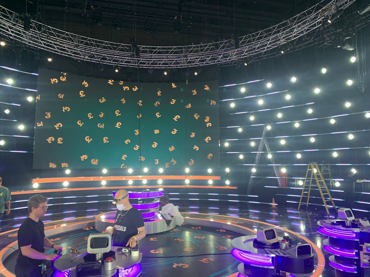 WhiteLightLtd's tweet photo. Yesterday, Cheat - a quiz show hosted by Danny Dyer & Ellie Taylor premiered on Netflix. We worked with LD Nigel Catmur & supplied all of the #lighting during a month of filming for the show!
#broadcastlighting #netflixcheat https://t.co/7GkNYtIgMX