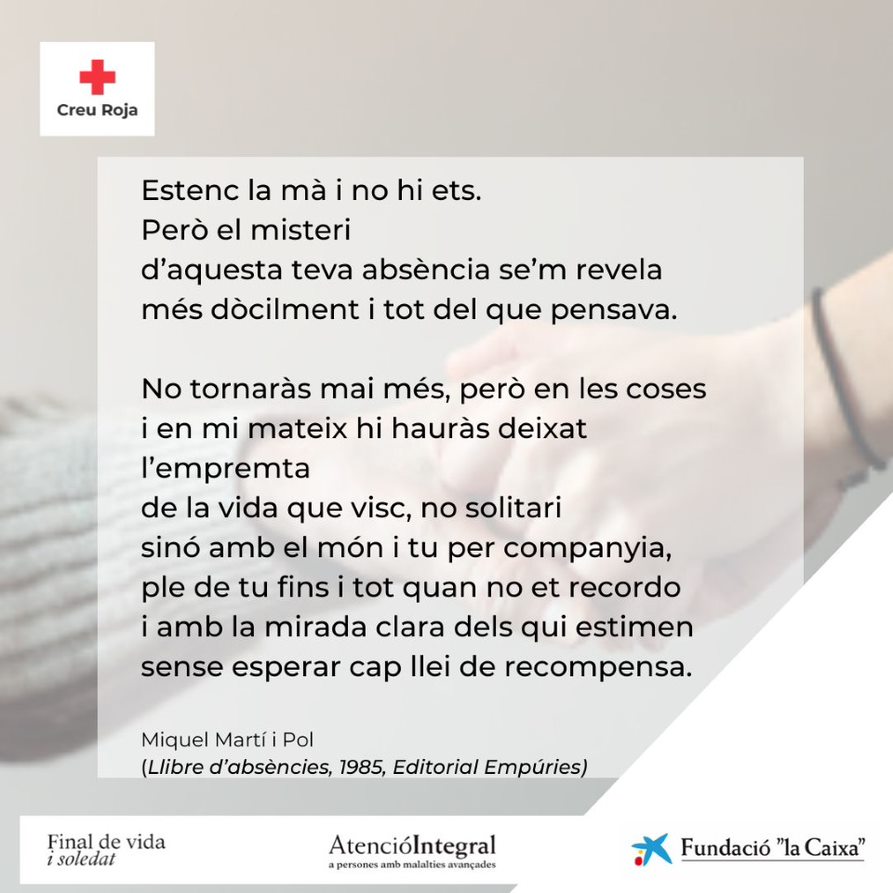 CreuRojaTRS's tweet photo. Les persones amb una xarxa social de qualitat, tenen millor qualitat de vida, emmalalteixen menys i, quan ho fan, es recuperen més ràpid. Aquesta és una de les conclusions d'un estudi que ens apropa a les claus de la felicitat: Mantenir relacions sanes amb altres persones. https://t.co/Xd04HPnMrn