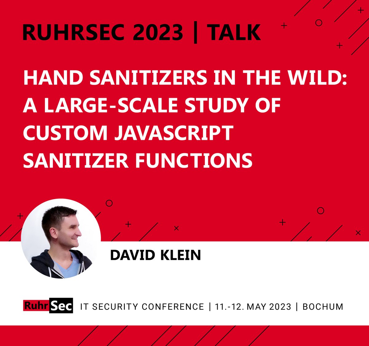 RuhrSec – IT Security Conference (@ruhrsec) on Twitter photo Sanitizer functions can be used to mitigate malicious code. Watch David Klein share his insights about custom JavaScript sanitizer functions.
RuhrSec Ticketshop - Get your ticket know!
👉 ruhrsec.de/2023/tickets.h…
🌐 ruhrsec.de/2023/
#itsecurity #conference #Java #ITtalk Sanitizer functions can be used to mitigate malicious code. Watch David Klein share his insights about custom JavaScript sanitizer functions.
RuhrSec Ticketshop - Get your ticket know!
👉 ruhrsec.de/2023/tickets.h…
🌐 ruhrsec.de/2023/
#itsecurity #conference #Java #ITtalk