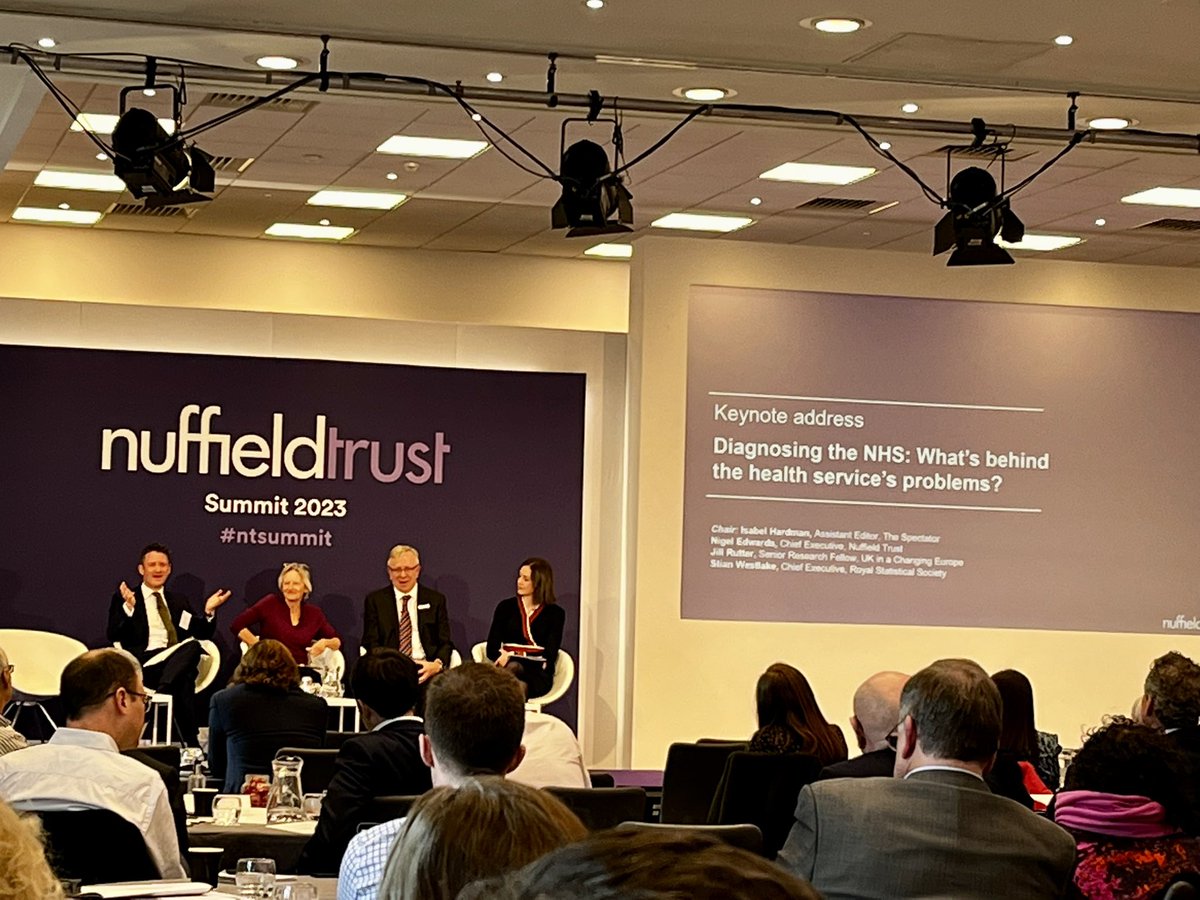 Diagnosing the NHS: what’s behind the health services problems? @NuffieldTrust #ntsummit @nedwards_1 discussing change and restructuring in the health service - we can’t change cultures by changing structures