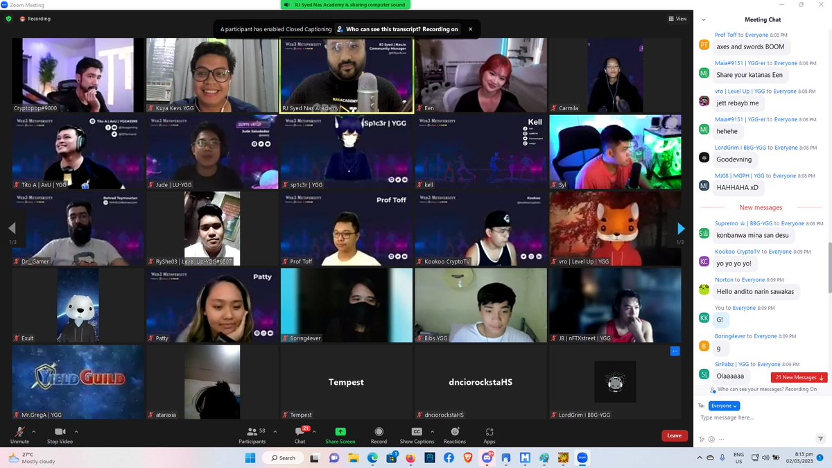 kuyakevs5's tweet photo. Now Happening: Web3 Metaversity #YGG #Nasio https://t.co/sSQTTJPfP9