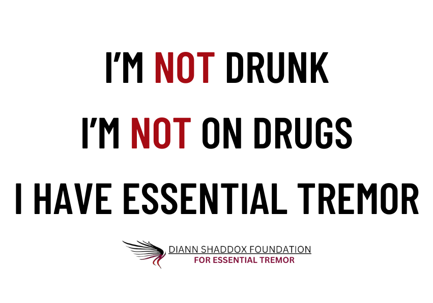 Diann_Shaddox's tweet photo. I'm not Drunk, I'm not on Drugs, I have #essentialtremor March is Essential Tremor Month & March16th, 2023 is Worldwide Essential Tremor Day Register now ET Talks Thurs March 16, 2pm ET https://t.co/0DNLIk475y #diannshaddoxfoundation #esssentialtremor #ettalks #teamdsf #EndET https://t.co/US69dUUUaP
