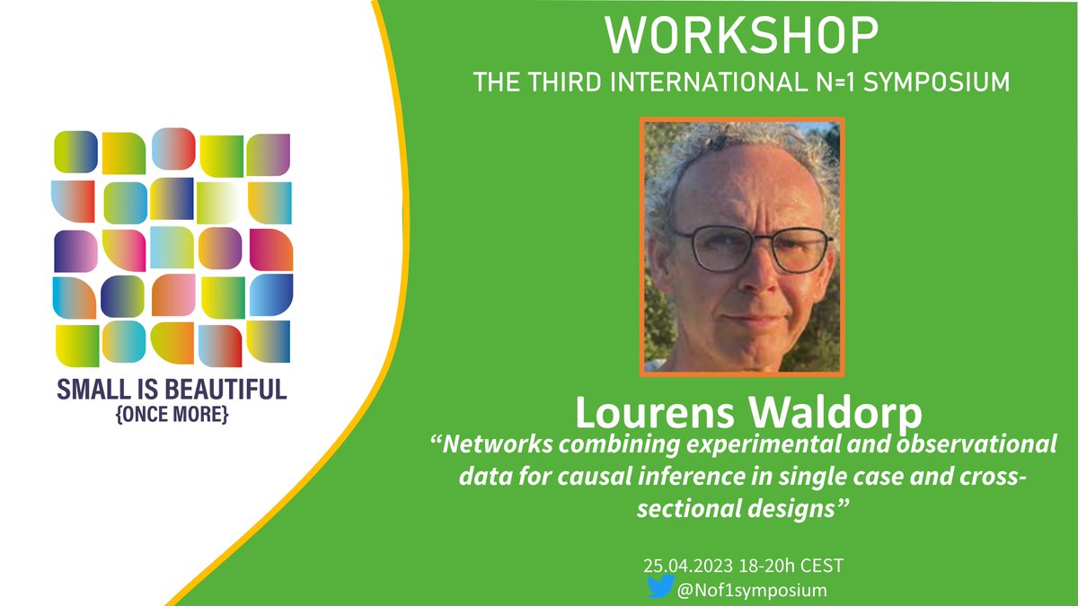 📢WORKSHOP ALERT

Lourens Waldorp will discuss several methods to obtain networks from single case and multiple cases data, with a focus in obtaining causal relations and the required assumptions.

Link in the bio for more information and to register!