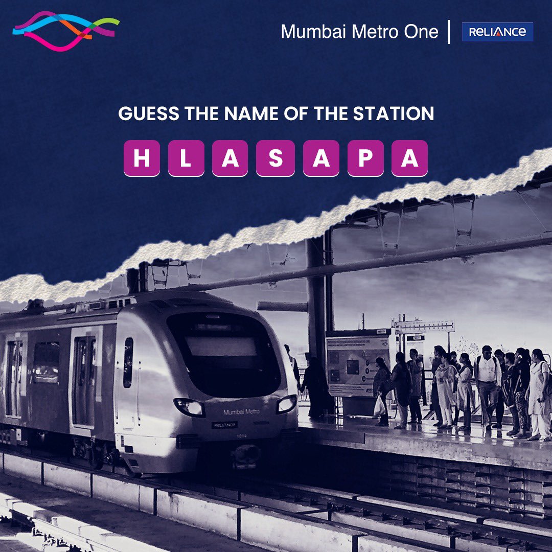 Can you guess the name of this station? 
Tell us in the comment section.

#guessthename #metrostation #guessthestation 
#mumbaimetro #mumbaimetroone #quiztime #mumbaikars #mumbaistation #quizquestions #quiz #commentbelow #correctanswer