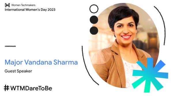 GoogleDevsIN's tweet photo. Excited to announce Major Vandana Sharma as the guest speaker for this year’s Women Techmakers International Women’s Day India Summit!

Registrations close on March 3, 4:00 PM IST
Sign up here: https://t.co/HbxH48riJn

#WTMDareToBe #WomenTechmakers https://t.co/lj7bTfuxCw