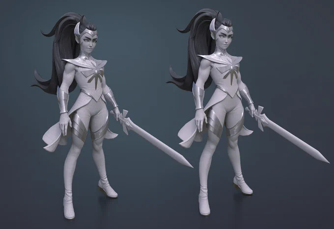 Here are some more renders and wireframes of SheRa. 