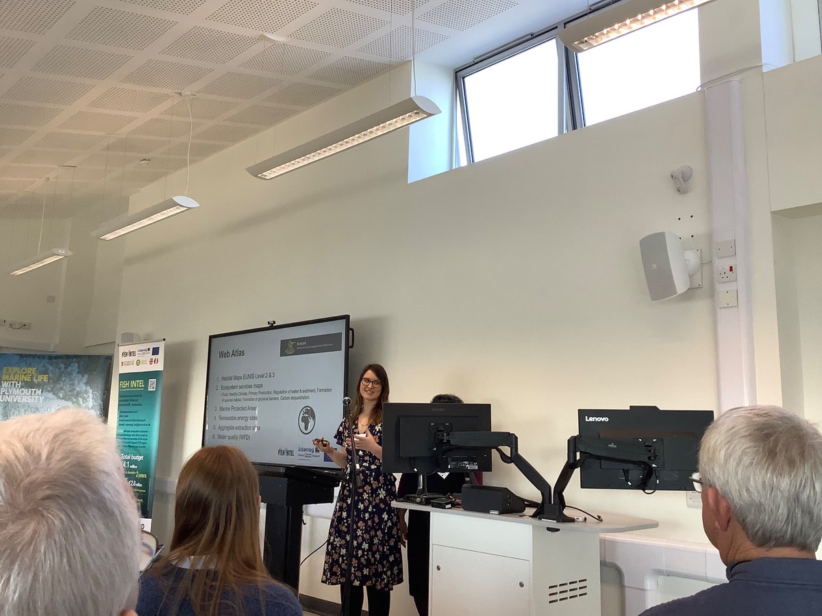 <a href="/AHall_Marine/">Dr Alice Hall</a> from <a href="/PlymUni/">University of Plymouth</a> and Katia Frangoudes from <a href="/UBO_UnivBrest/">UBO - Univ. Brest</a> introducing our web atlas and discussing how local ecological knowledge from fishermen has informed our work.
