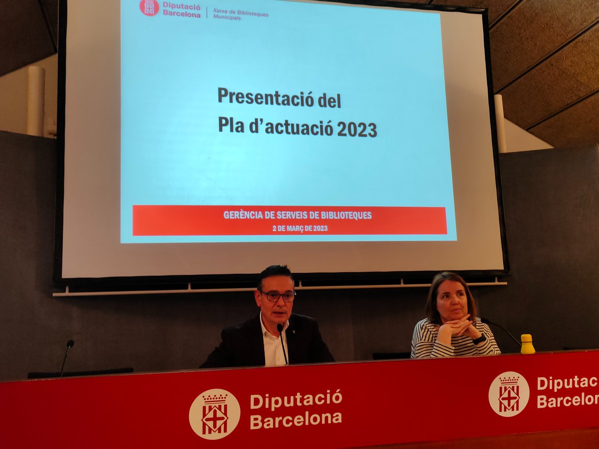 bibliotequesXBM's tweet photo. Fem balanç de la feina realitzada el 2022 i presentem Pla d'Actuació 2023 de les #BibliotequesXBM, amb el diputat de Cultura @joancarlesgc: “entre tots hem fet possible que les biblioteques es considerin essencials i siguin un dels serveis públics més estimats per la ciutadania” https://t.co/MFq1FDU4RA