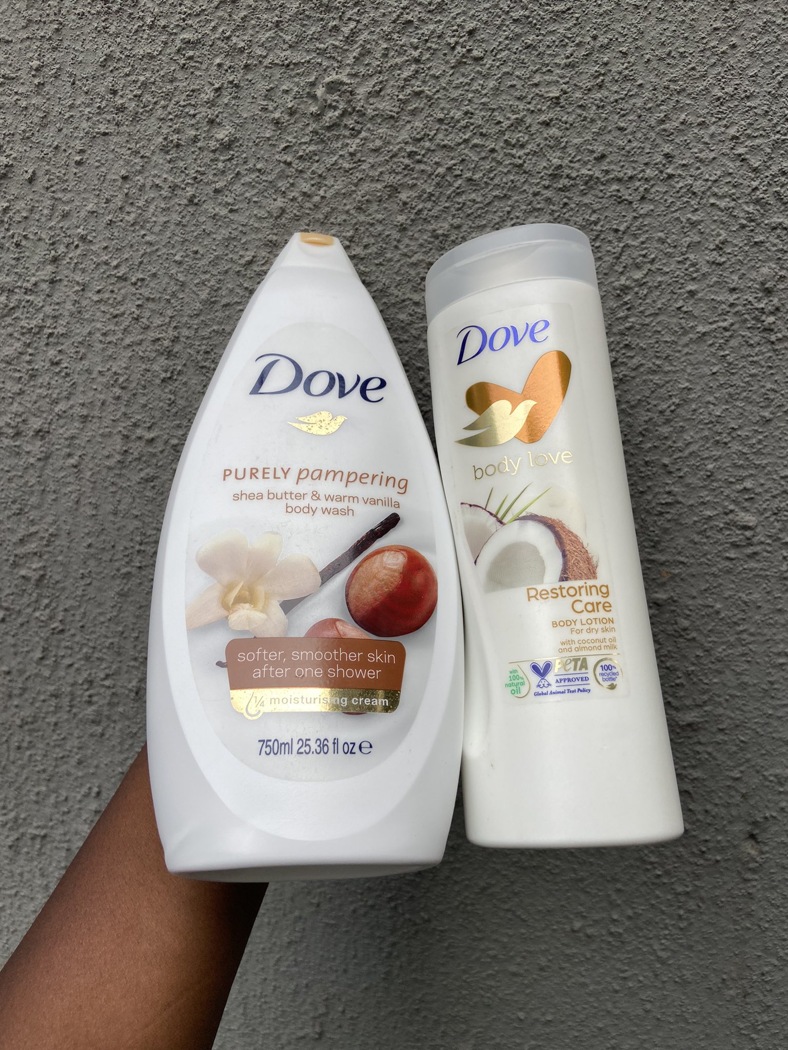 ritme beweging Geplooid Skin_byaara on Twitter: "Dove purely pampering Shea butter &amp; warm  vanilla body wash. Price 4500 Dove body love restoring care body lotion  with coconut oil and almond milk. Price 3700 Kindly send